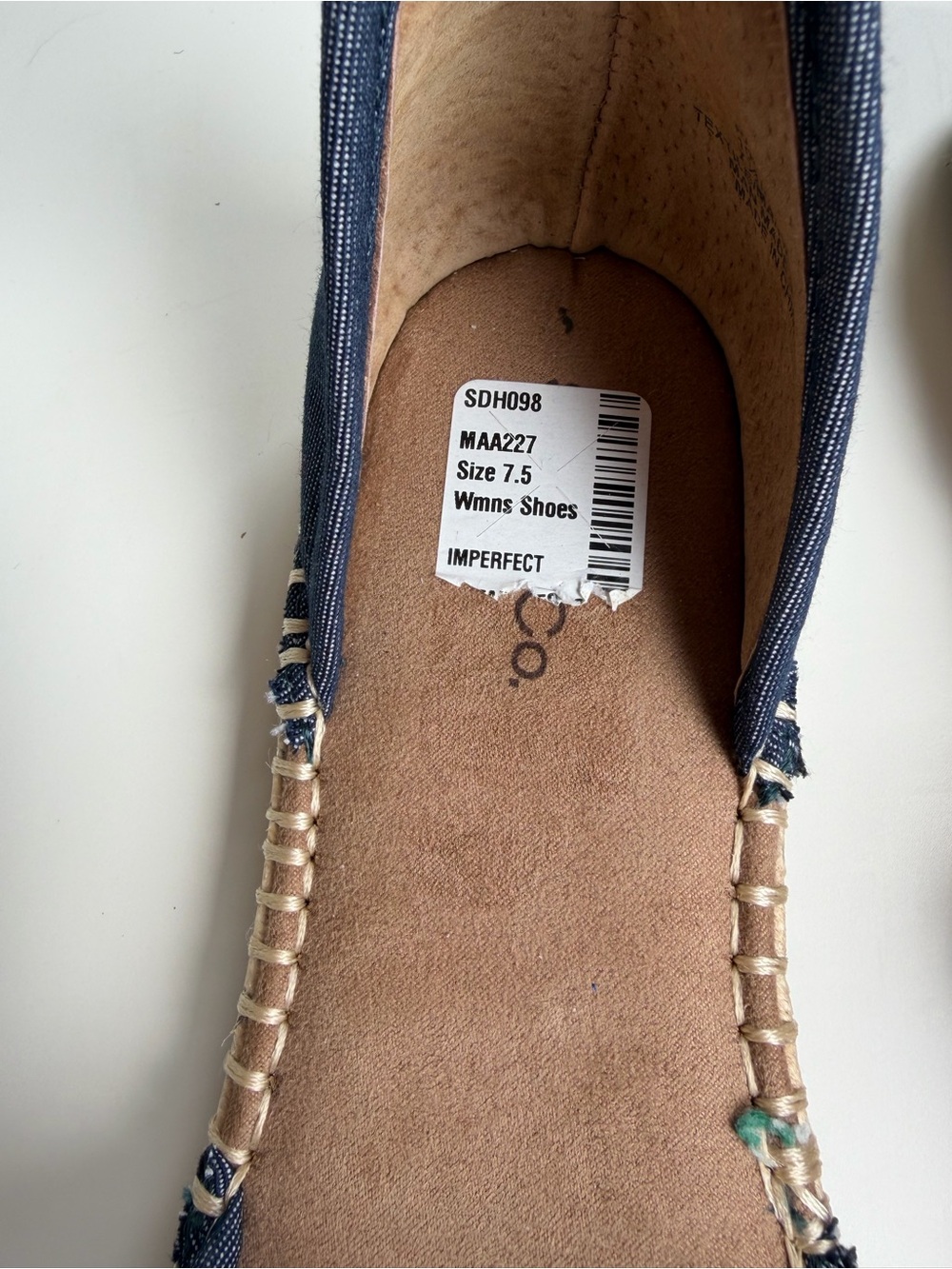 🆕✨🫐 Style&Co NavyBlue Espadrille Flats Strap Ankle Canvas Shoes Size 7.5M Summer - Picture 14 of 16